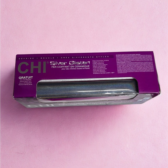 NWOT CHI | Silver Glisten 1” Ceramic Hairstyling Iron - Picture 2 of 7